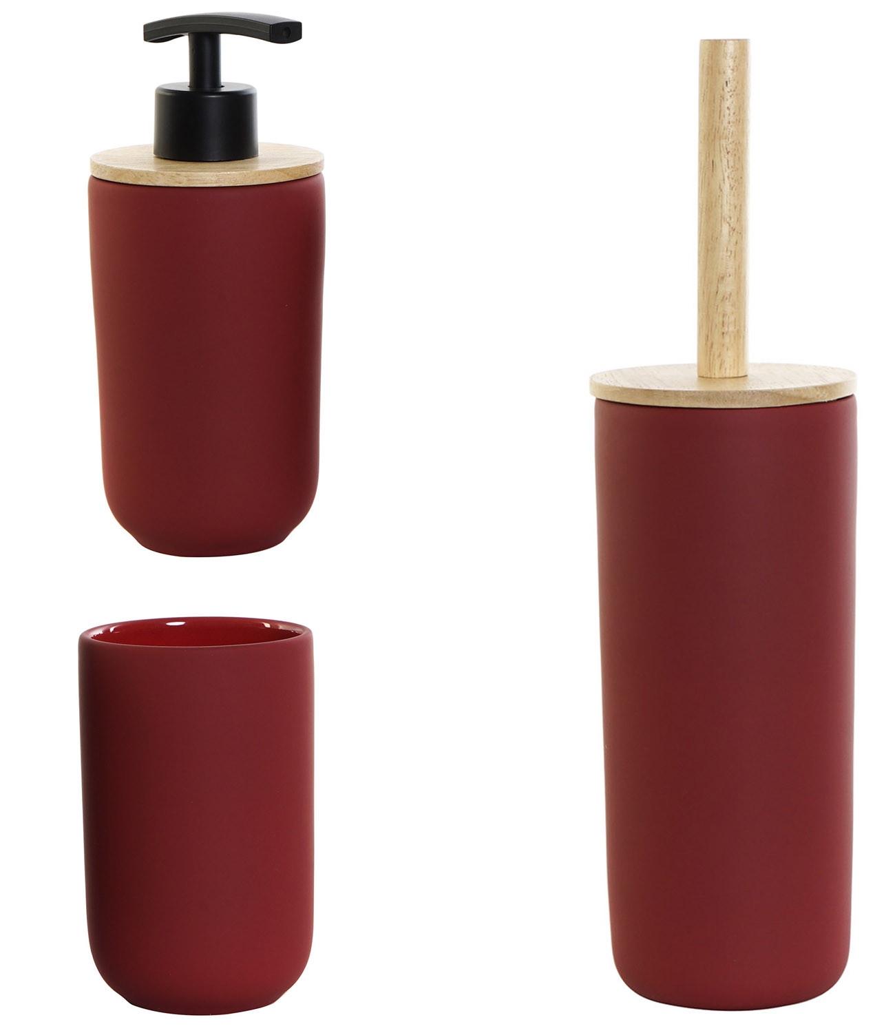 JUEGO DE BAÑO SCANDI ROJO