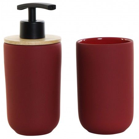 JUEGO DE BAÑO SCANDI ROJO