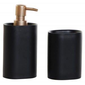 JUEGO DE BAÑO GLAM NEGRO