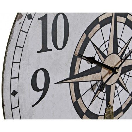 RELOJ PARED BRÚJULA 58CM