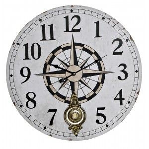 RELOJ PARED BRÚJULA 58CM