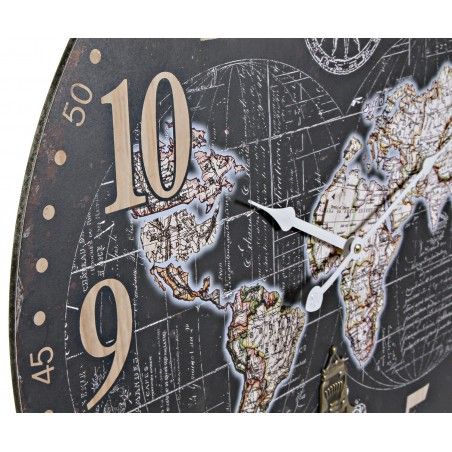 RELOJ PARED MAPAMUNDI 58CM