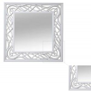 Miroir mural blanc (108x108 cm) en résine 