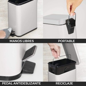PAPELERA SCANDI BLANCA 5L