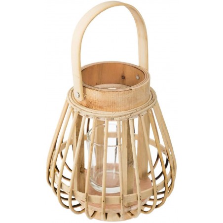 PORTAVELAS RATÁN BOHO 16CM
