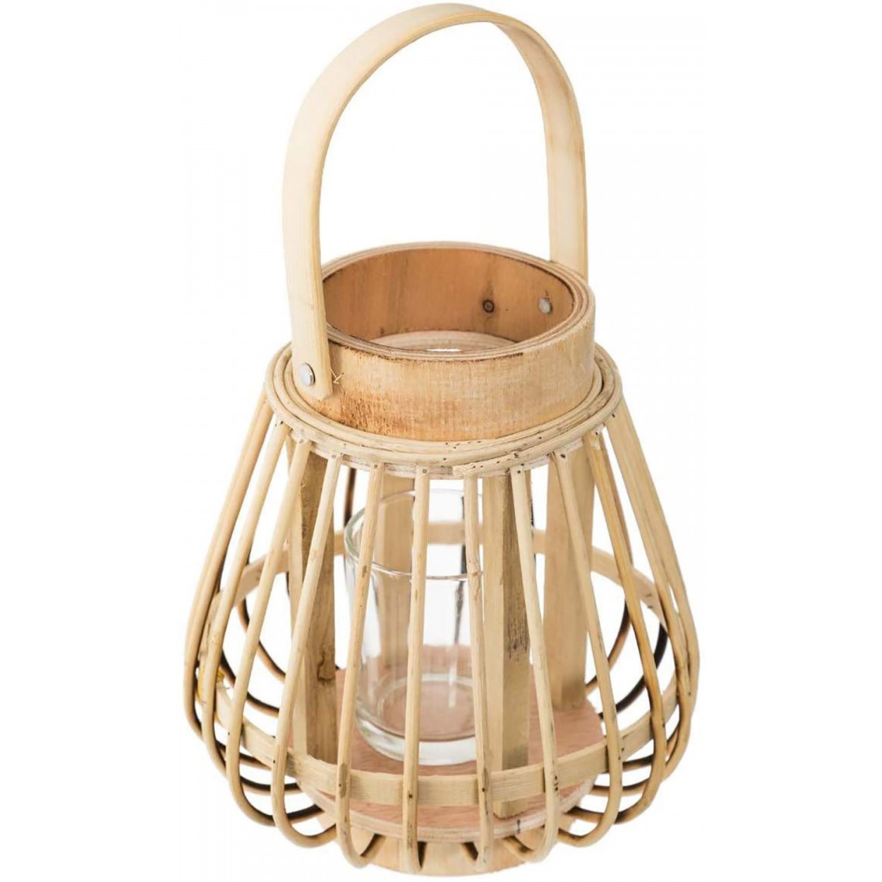 PORTAVELAS RATÁN BOHO 16CM
