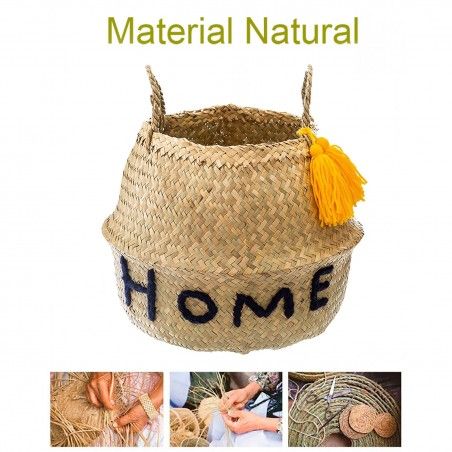 CESTA JUNCO HOME/HAPPY 37CM
