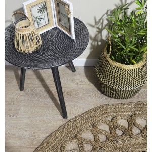 Planta Bambú Artificial con Maceta Negra, Decoración de Interior Realista, 90 cm.