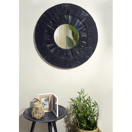 Planta Bambú Artificial con Maceta Negra, Decoración de Interior Realista, 90 cm.