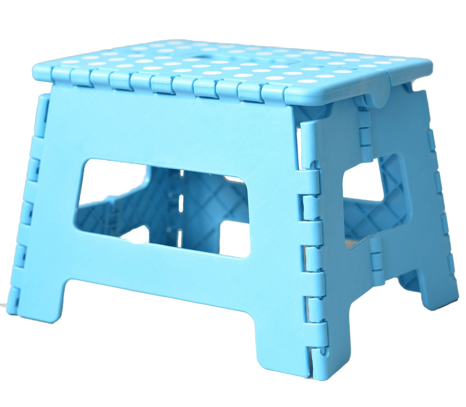 TABURETE PLEGABLE 150KG COCINA, BAÑO, REPOSAPIES PARA NIÑOS AZUL ANTIDESLIZANTE