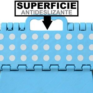 TABURETE PLEGABLE 150KG COCINA, BAÑO, REPOSAPIES PARA NIÑOS AZUL ANTIDESLIZANTE