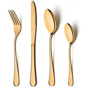 CUBIERTOS GOLD 16 PIEZAS