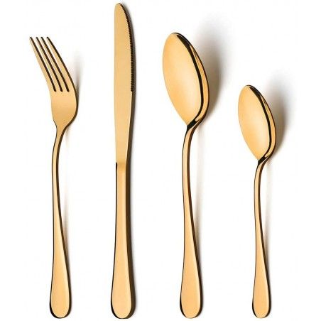 CUBIERTOS GOLD 16 PIEZAS