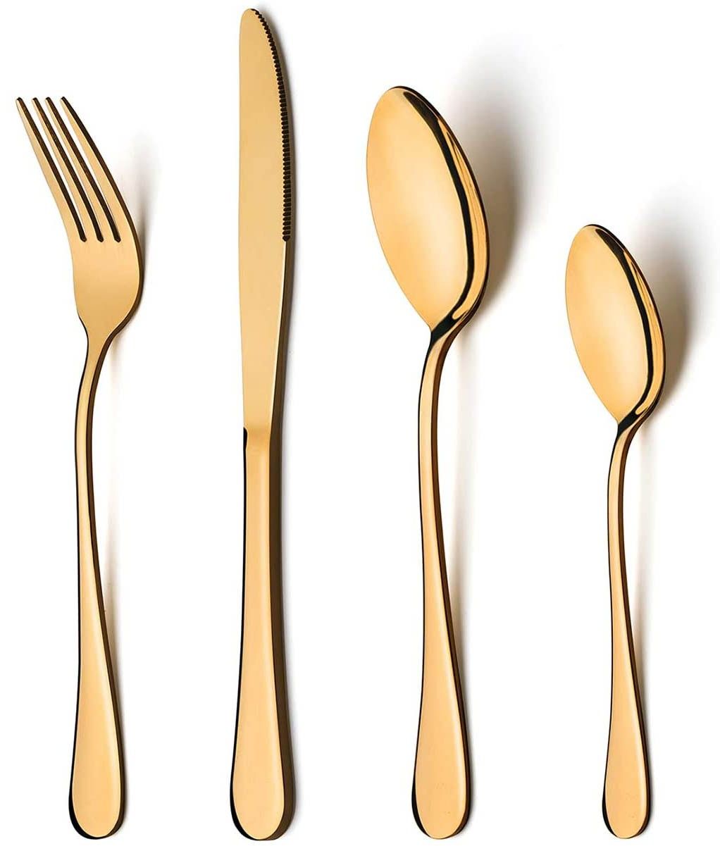 CUBIERTOS GOLD 16 PIEZAS