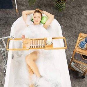 BANDEJA BAÑERA AJUSTABLE BAMBÚ NATUR