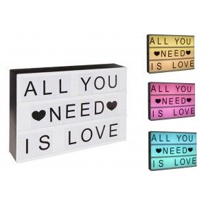 CAJA DE LETRAS LUZ MULTICOLOR