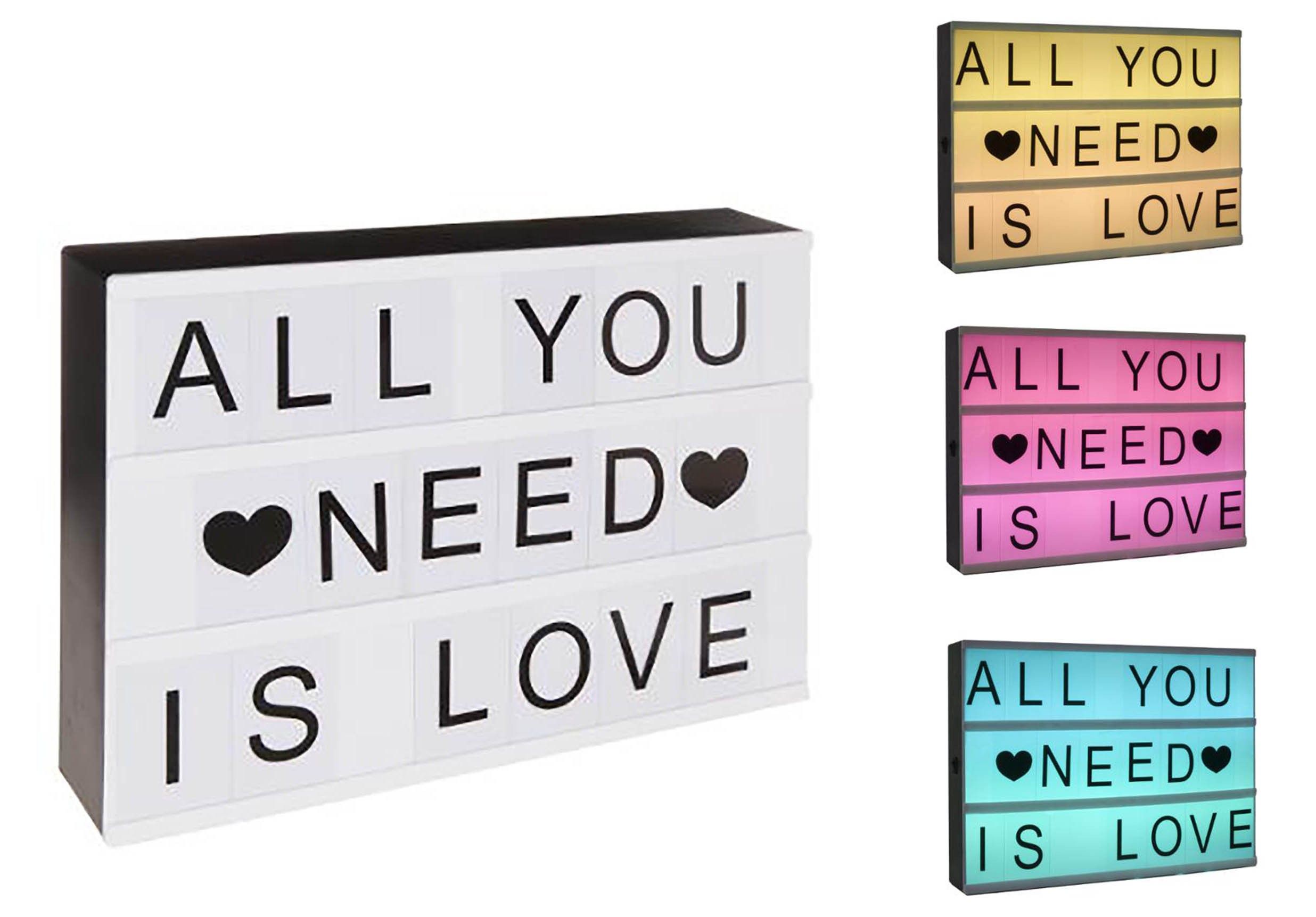 CAJA DE LETRAS LUZ MULTICOLOR