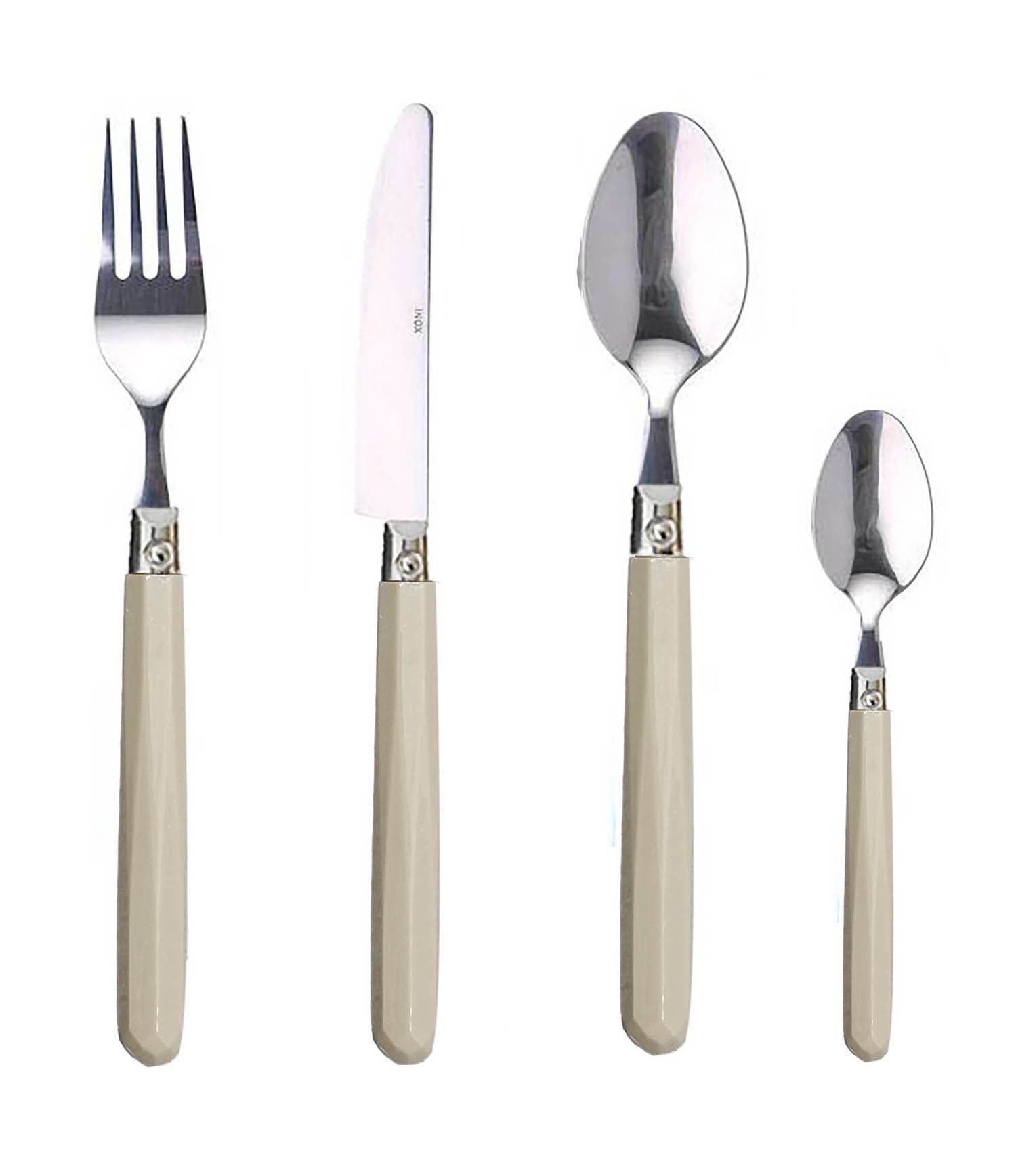CUBIERTOS TAUPE 24 PIEZAS