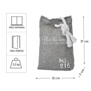 TOPE PUERTAS SUELO TEXTIL DECORATIVO, SUJETAPUERTAS HOME 1,2KG