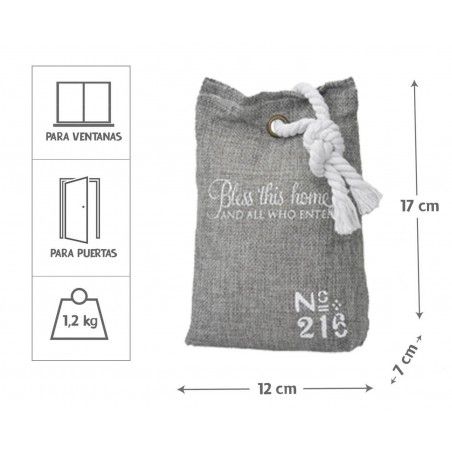 TOPE PUERTAS SUELO TEXTIL DECORATIVO, SUJETAPUERTAS HOME 1,2KG