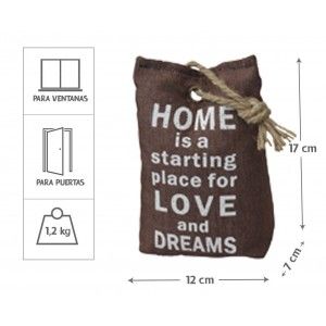 TOPE PUERTAS SUELO TEXTIL DECORATIVO, SUJETAPUERTAS DREAMS 1,2KG