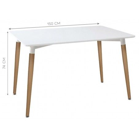 MESA COMEDOR ROKA NATUR 150X74CM