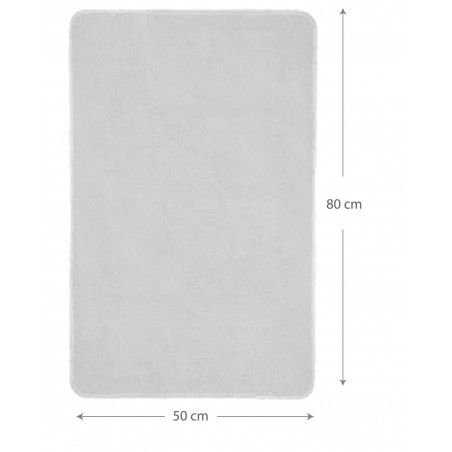 ALFOMBRA DE BAÑO BLANCA SUAVE 50x80