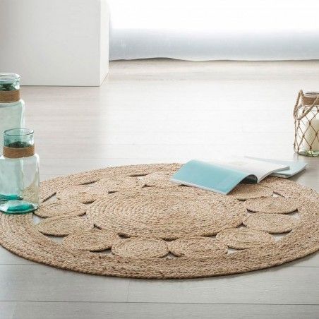 ALFOMBRA YUTE 120CM TOPOS
