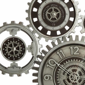 RELOJ PARED 4 ENGRANAJES INDUSTRY