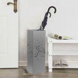 paraguero metal plata lluvia