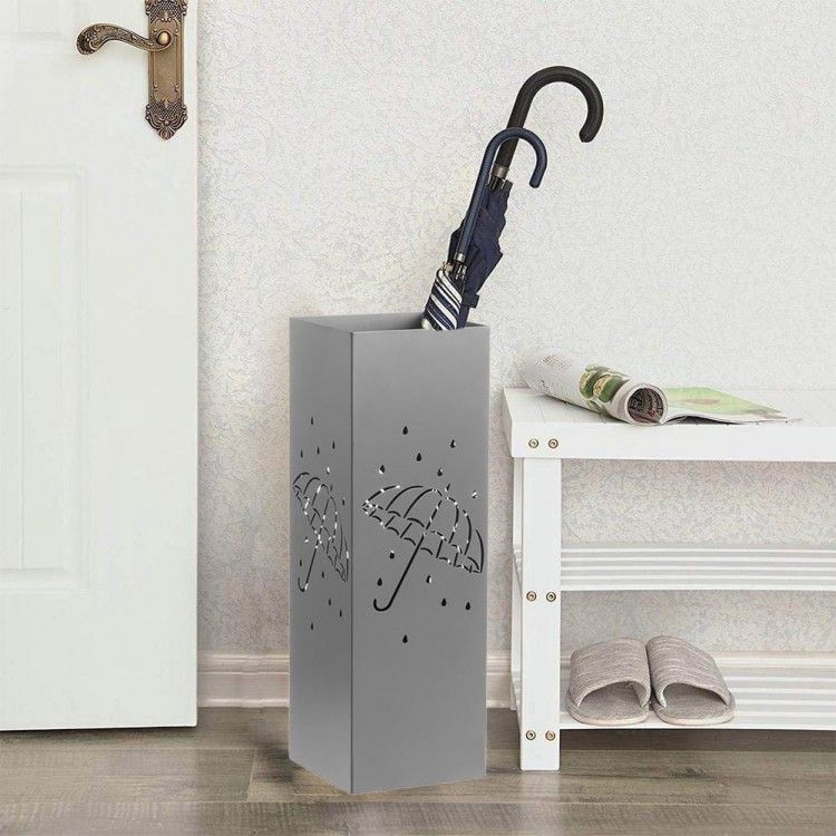 paraguero metal plata lluvia