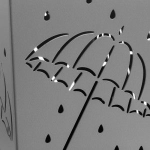 PARAGUERO METAL PLATA "LLUVIA"