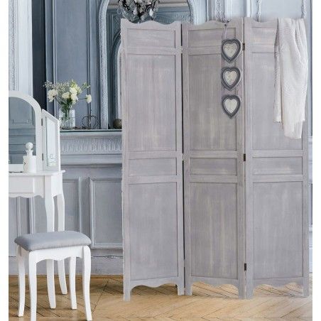 BIOMBO SEPARADOR GRIS MADERA 170CM