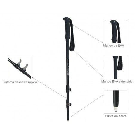 BASTON DE SENDERISMO BLACK