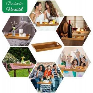BANDEJA BAMBU NATURAL PARA SERVIR 45CM