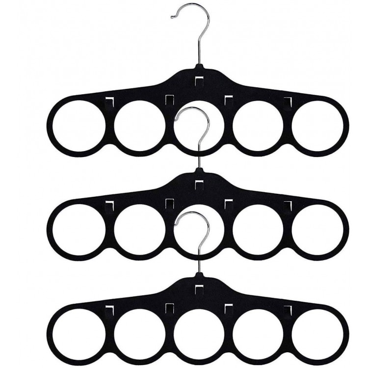 PERCHAS NEGRAS SET 3 TERCIOPELO