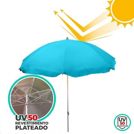SOMBRILLA PLAYA PLANE PROTECTOR SOLAR UV50 180CM
