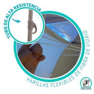 SOMBRILLA PLAYA PLANE PROTECTOR SOLAR UV50 180CM