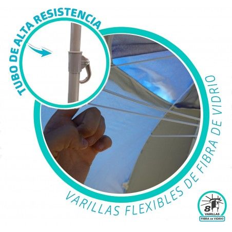 SOMBRILLA PLAYA PLANE PROTECTOR SOLAR UV50 180CM