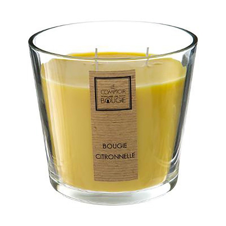 VELA CITRONELA ANTIMOSQUITOS EXTERIOR CON VASO