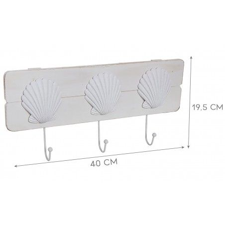 PERCHERO DE PARED MADERA CONCHA