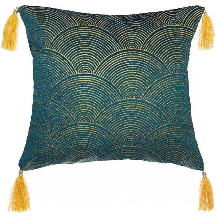 COJÍN TERCIOPELO CUADRADO GOLD SEQUINS 40CM