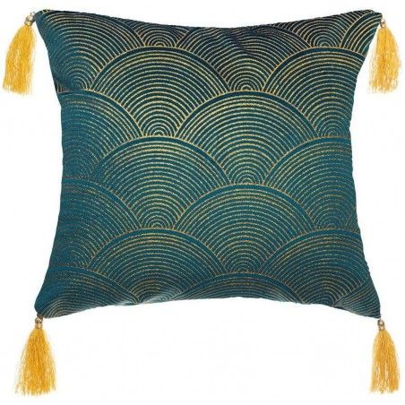 COJÍN TERCIOPELO CUADRADO GOLD SEQUINS 40CM
