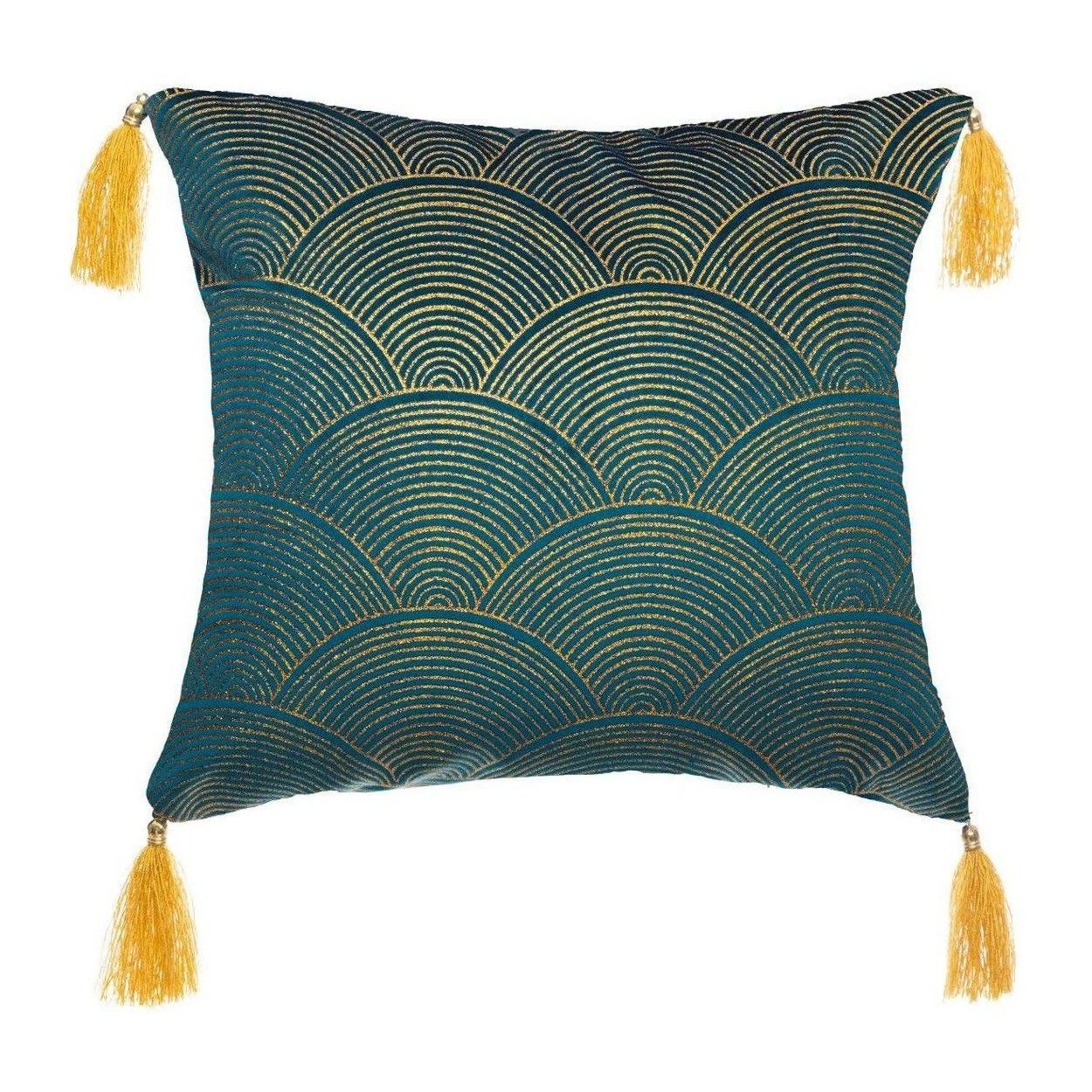 COJÍN TERCIOPELO CUADRADO GOLD SEQUINS 40CM