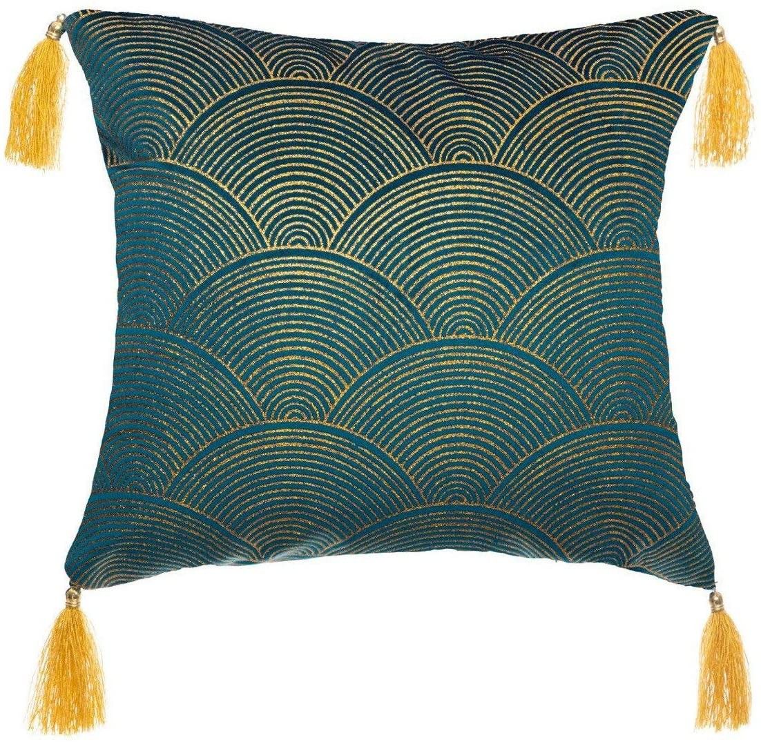 COJÍN TERCIOPELO CUADRADO GOLD SEQUINS 40CM