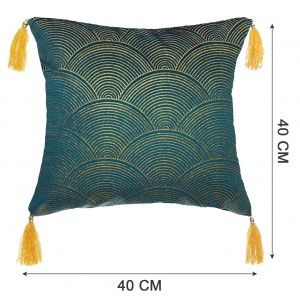 COJÍN TERCIOPELO CUADRADO GOLD SEQUINS 40CM