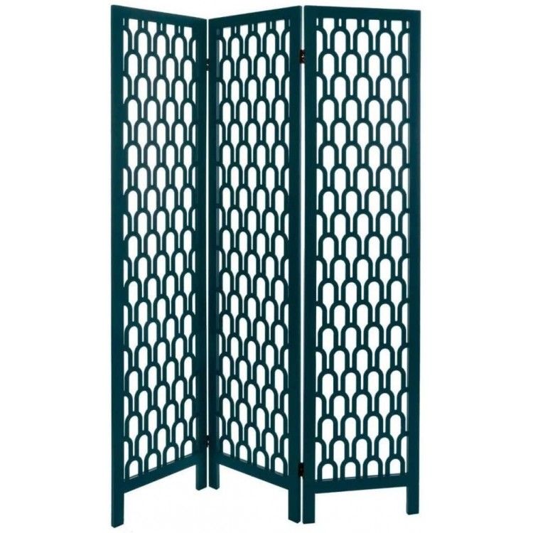 BIOMBO SEPARADOR DECORATIVO AZUL 170CM