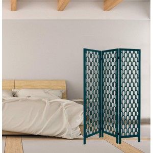 BIOMBO SEPARADOR DECORATIVO AZUL 170CM