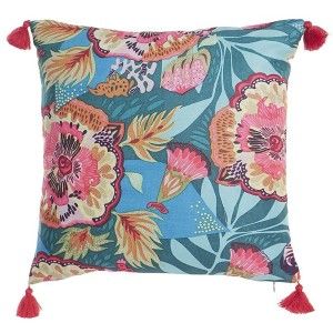 COJÍN CON FLECOS CUADRADO LOREAK 45CM