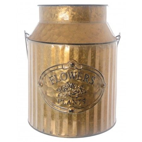 MACETERO LECHERA VINTAGE ORO
